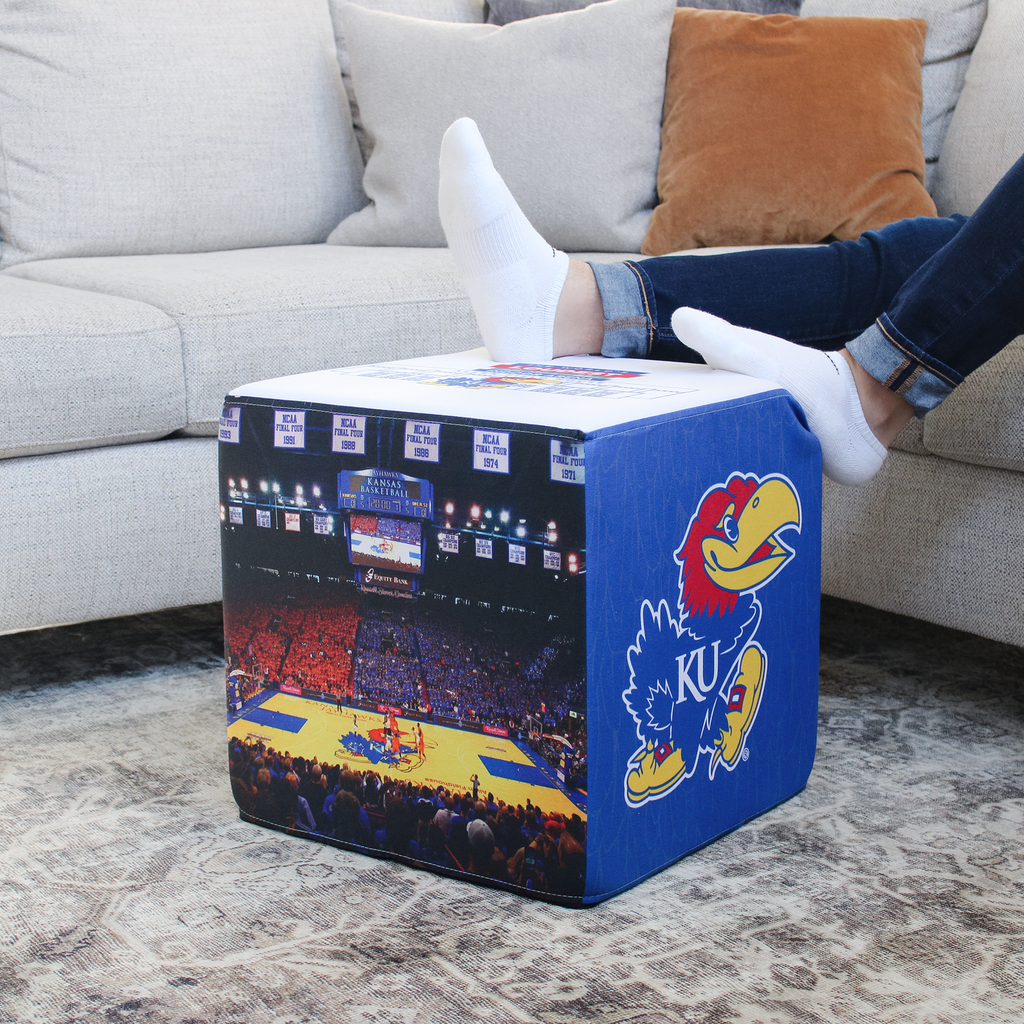 Kansas Jayhawks Basketball Ottoman