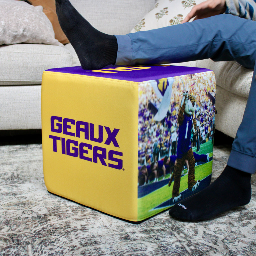 LSU Tigers Football Ottoman