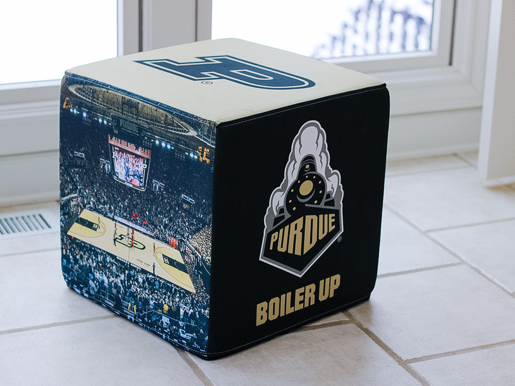 Purdue Boilermakers Basketball Ottoman